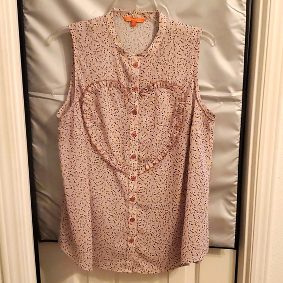 Modcloth Tops - ModCloth Sweet & Smart Sleeveless Floral Heart Top